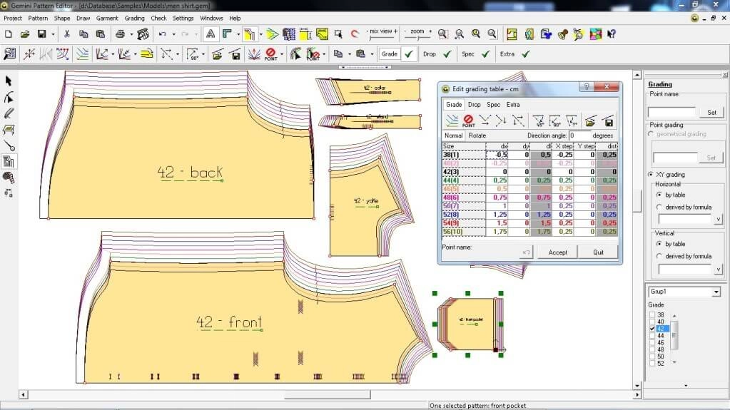 Một kiểu rập cụ thể được thiết kế trên máy vi tính